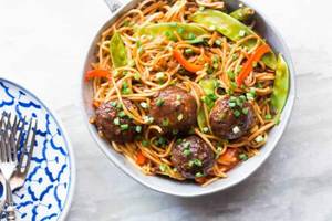Chow Mein + Manchurian
