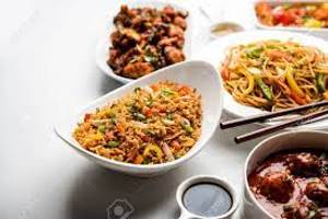 Chilly Paneer with fried rice or Noodles