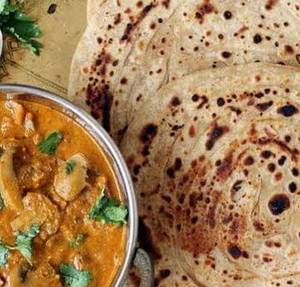 Parotta 2 Piece + Mushroom  Masala