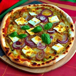 7" Onion and Paneer Pizza