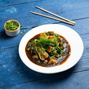 Silken Tofu And Black Fungus With Black Pepper