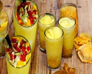 Mango Mastani + Pineapple Ice cream Sharbat