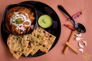 Tawa Garlic Chaap [full] + 2 Laccha Paratha + Butter Naan + Coke 200 Ml