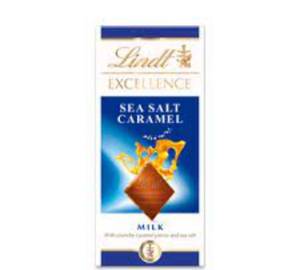 Lindt excellance sea salt caramel milk 100 gm