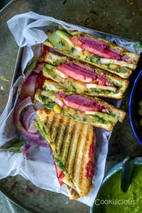 Grilled Veg Club Sandwich