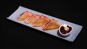 Bread butter jam sandwich                                                                                        