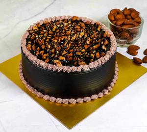 Eggless Chocolate Roasted Almond Cake