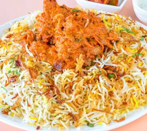 Butter chicken biryani