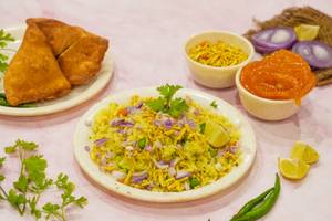 2 Poha + Jalebi + 2 Samosa