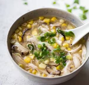 Sweet corn Mushroom Soup