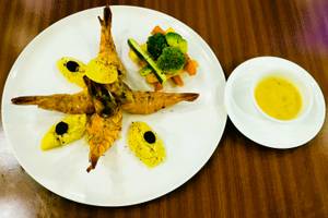 Grilled Harissa Tiger Prawns  4 Nos
