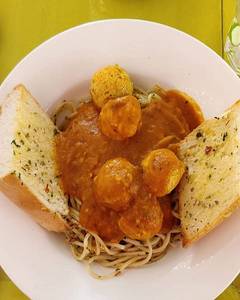 Spaghetti Chicken Meatballs