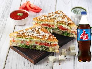 Paneer Veg Grilled Sandwich+ Soft Drink (200 Ml)
