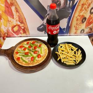 Meal For 2 Veg Combo  (Medium Pizza + French Fres + Coke 750Ml)