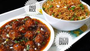 Veg Fried Rice + Veg Manchurian