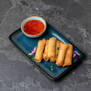 Cream Cheese Spring Roll, Sweet Chilli Dip