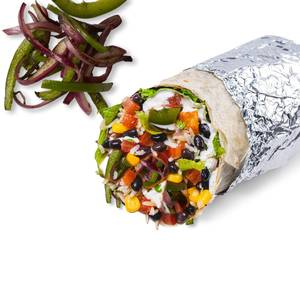 Grilled Onion & Capsicum Burrito - includes Guacamole (Mini)