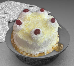 White Forest Eggless Cake