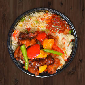 Chilly Chicken Rice Bowl