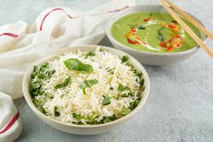 Thai Green Curry With Jasmine Rice Veg