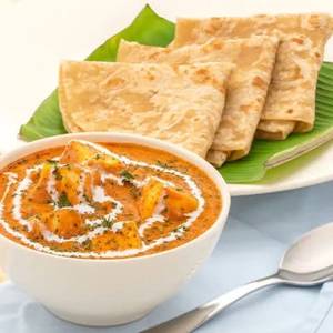 Butter Paneer Masala with 2 Butter Naan and Salad
