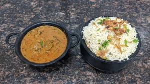 Bagara Rice With Mutton Curry