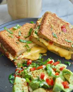 Bread Omlette Masala Cheese Sandwich
