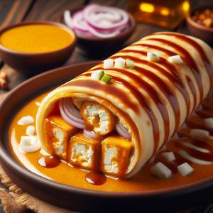 Barbecue Paneer Roll