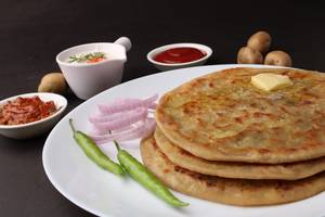 3 Aloo Paratha + Achhar