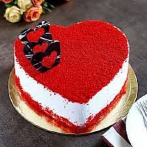 Lovely Heart Shape Red Velvat Cake