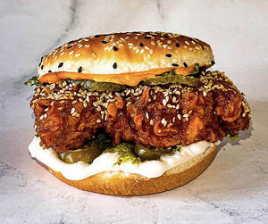 Korean Fried Chicken Burger
