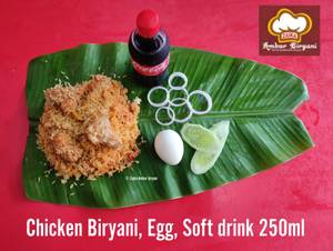 Chicken Biryani, Egg, Soft drink 250ml