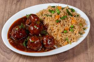 Crispy Chilli Potato + Fried Rice