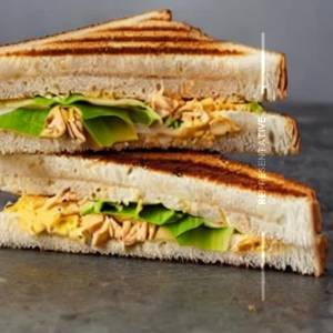 Boiled Egg Chicken Cheese Sandwich