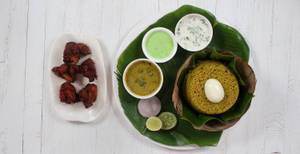 Biryani Rice + Chicken Lollipop.