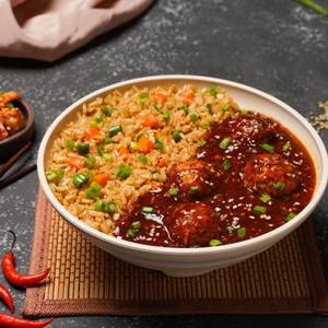 Special Fried Rice with Manchurian ball