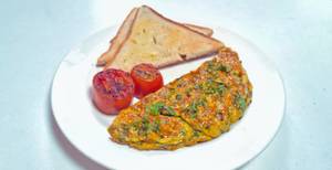 Masala Omelette with Toast Bread