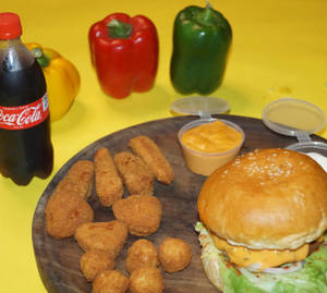Crispy Cross Chicken Burger + Salted Fries + Pepsi (250Ml)