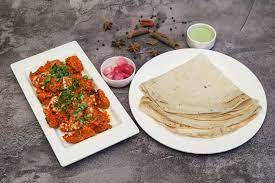 Punjabi chaap [half] with 2 rumali roti