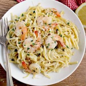 Bacon And Shrimp Spaghetti