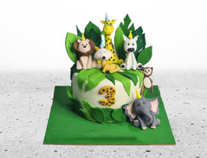 Animal Safari Theme Cake