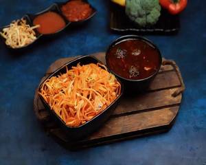 Veg tripal schezwan noodles 