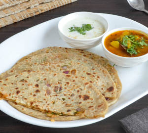 Onion Paratha And Sabji