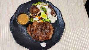 Grilled Chicken Steak With Mushroom Sauce