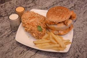 Chicken Tower Burger + Crispy (1pcs) +  Fries (15 Pcs)+ Mayo(2pkt)