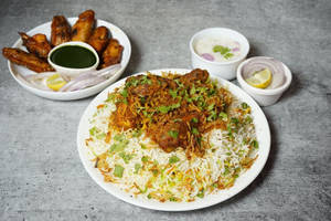 Chicken Hyderabadi Dum Biryani And Spicy Chicken Wings