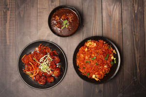 Veg Triple Schezwan Rice & Veg Crispy Combo