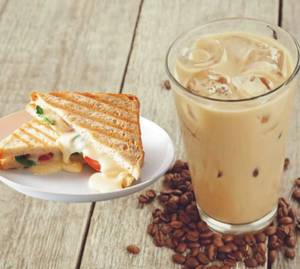 Vegetable Sandwich + Cold Coffee