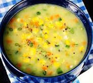 Veg sweet corn soup                                                    