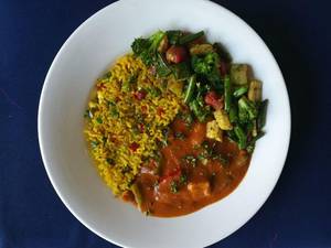 Tofu Stew Bowl With Herb Brown Rice - Vegan